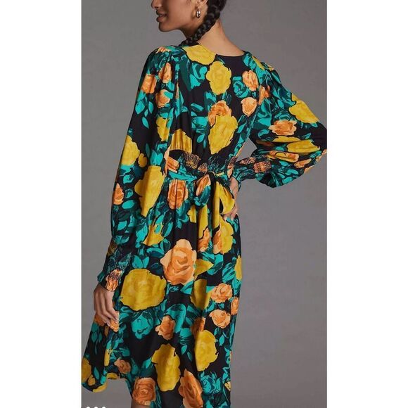 NWOT Plenty by Tracy Reese Floral Tie Back Midi Dress, Small $220 - Picture 3 of 10